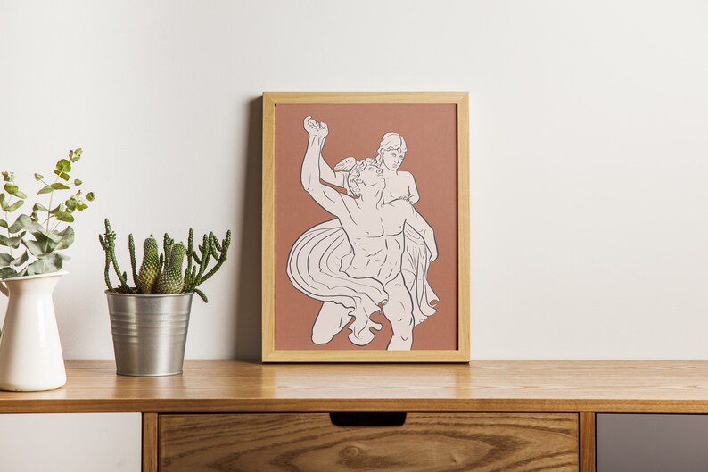 Hermes Sculpture Printable Wall Art , Rome Statue, Aesthetic Room Decor, Greek Mythology Art, Hermes Artwork, Bust Statue, Marble Print image 8