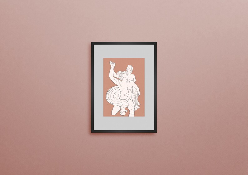 Hermes Sculpture Printable Wall Art , Rome Statue, Aesthetic Room Decor, Greek Mythology Art, Hermes Artwork, Bust Statue, Marble Print image 4