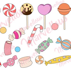 Clipart cukierkowy, clipart cukierkowy, do druku, clipart lizakowy, tęczowe cukierki, grafika cukierkowa, clipart automatu z gumą do żucia, clipart słodkiego cukru, lizak