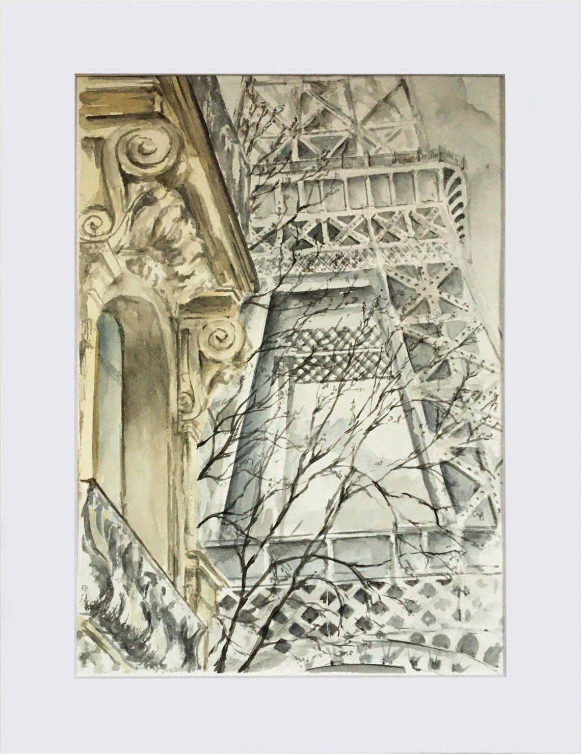 Eiffel Tower Colorful Watercolor Painting Original Wall Art - Etsy