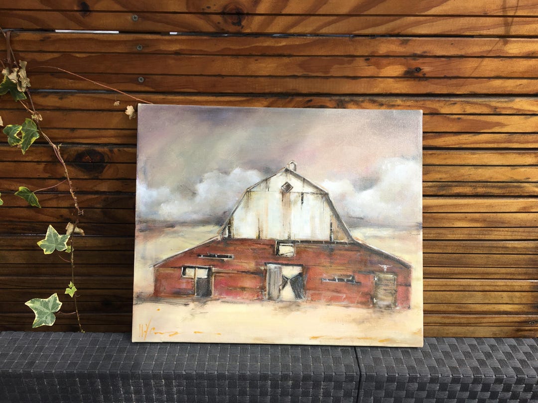 Old Barn Original Oil Painting, Rustic Style Decor, - Etsy