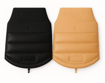 Premium Winter Dog Jacket Warm Beige Black Puffer Vest Easy Zip Lightweight Cold Season Coat Small Medium Large Dogs Brown Neutral Padded