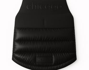 Black Dog Jacket: Warm Winter Puffer Vest by PETsRUS, Lightweight Adjustable Fit, Padded Coat for Small Medium Large Breeds