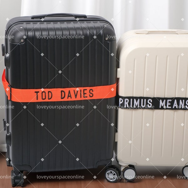 Sichern Sie Ihre Reisen: Personalisierte Gepäckgurte mit Ihrem Namen oder Text für zusätzliche Sicherheit