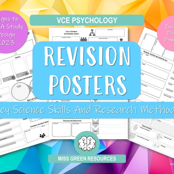 Revision Posters - Key Science Skills and Research Methods (2023 - 2027 SD)