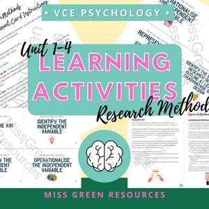 Unité 1-4 Activités d&#39;apprentissage - Méthodes de recherche Cartes de tâches et d&#39;expériences