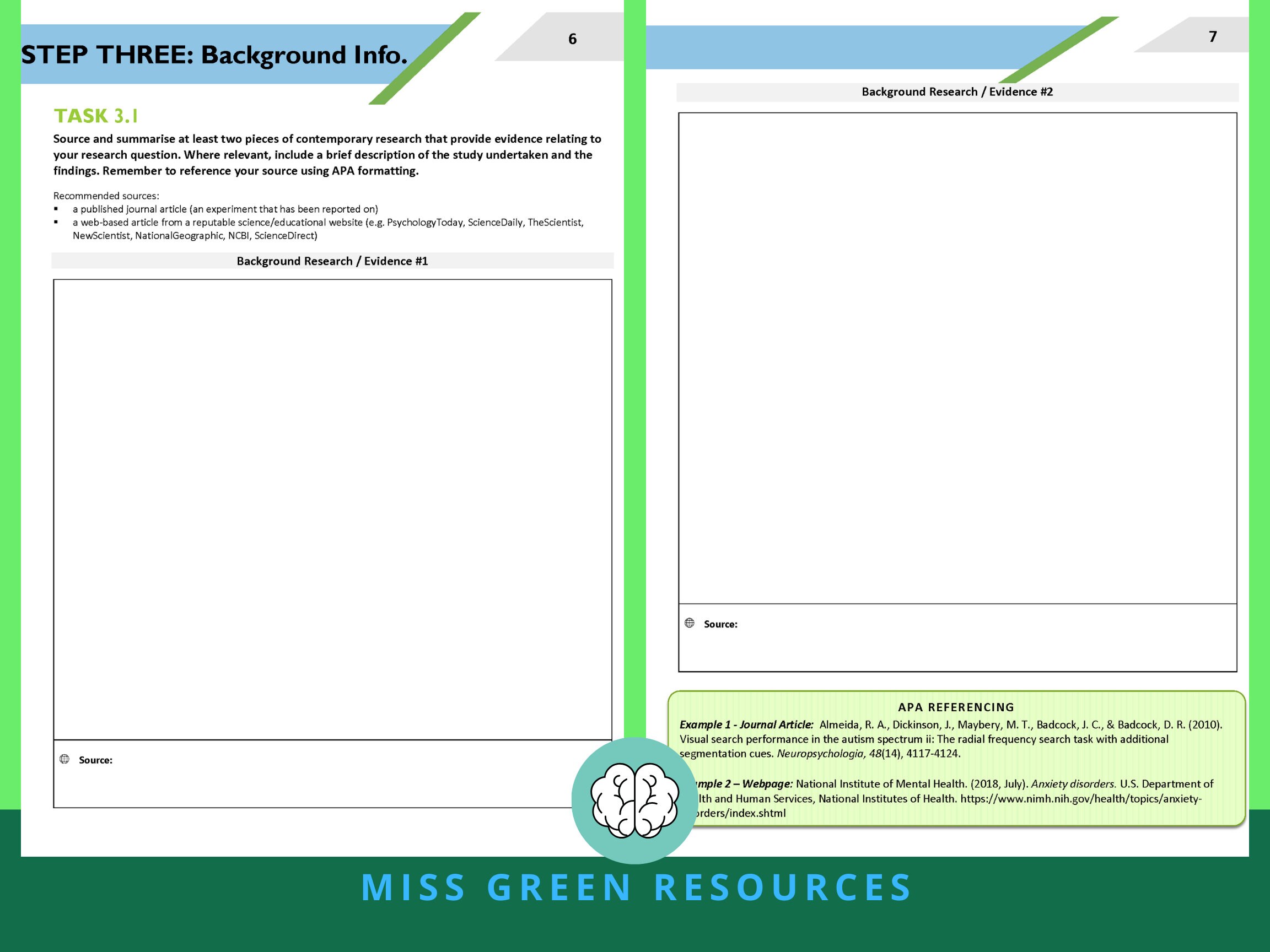 Unit 3&4 Psychology Practical Investigation Logbook Etsy Australia