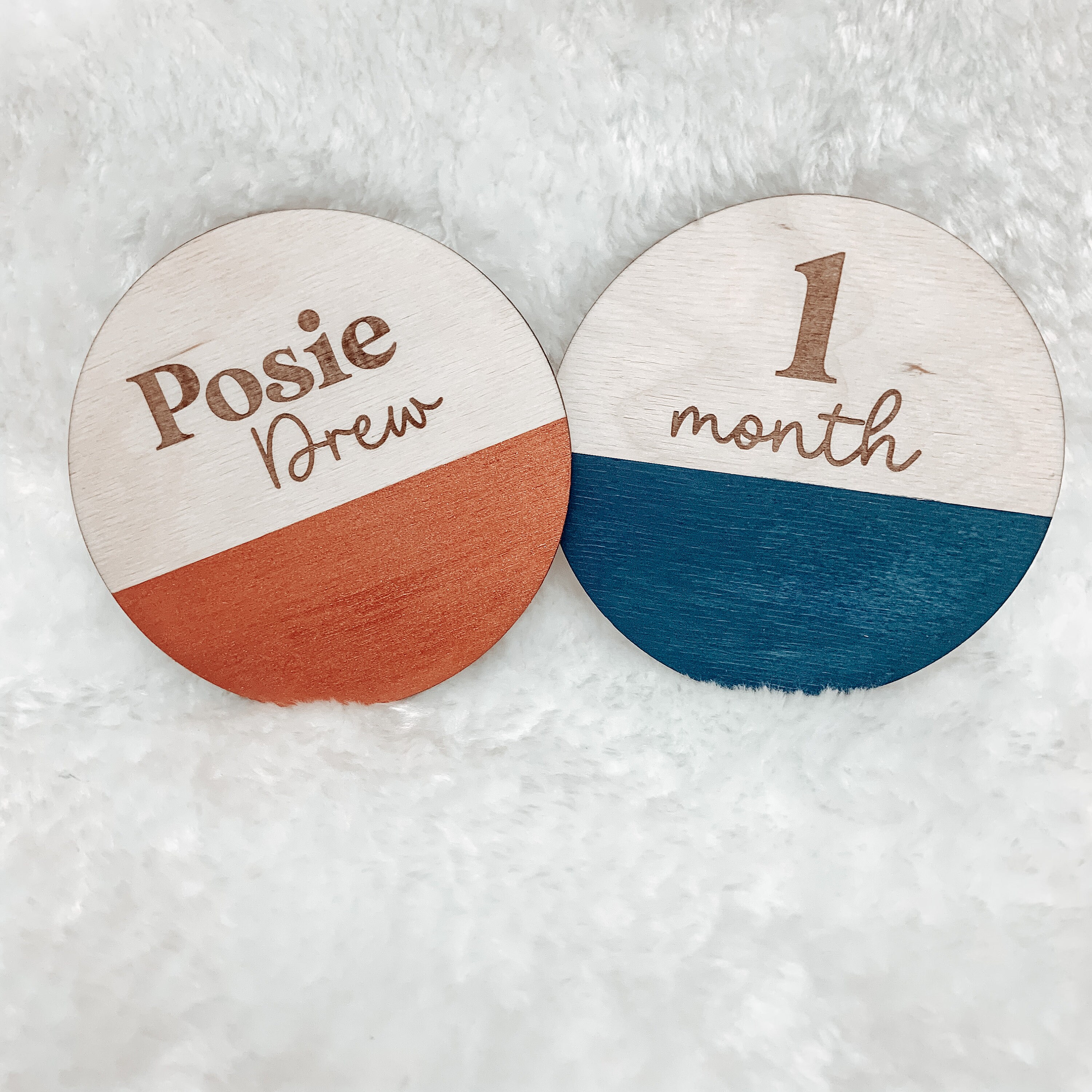 Wooden Monthly Baby Milestone Discs Milestone Disc Baby by Etsy