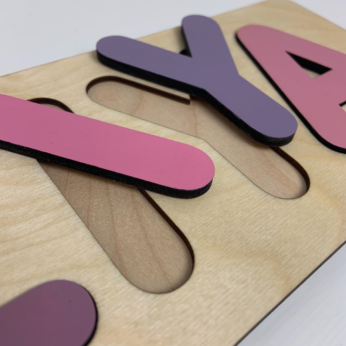 Personalized Wood Name Puzzle With Pegs New Baby Gift Wooden Etsy