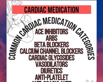 Pharmacology Nursing Study Guide, Cardiac specific, can be used for the nursing exams or Pharm test. 14 pages of cardiac pharmacology