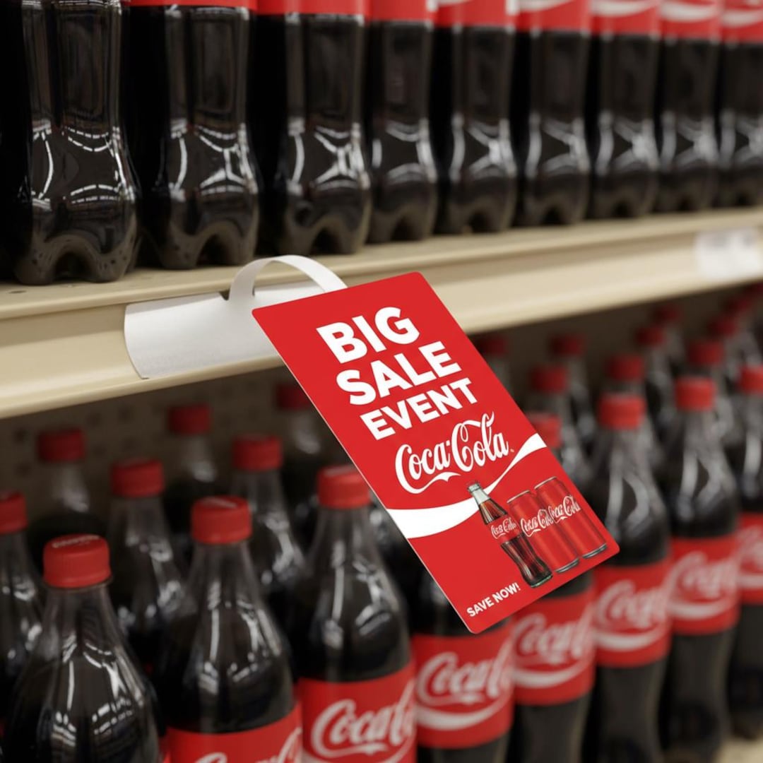 Store Shelf Signs Custom Shelf Danglers | Retail Display Signs | Hanging Product Tags for ...