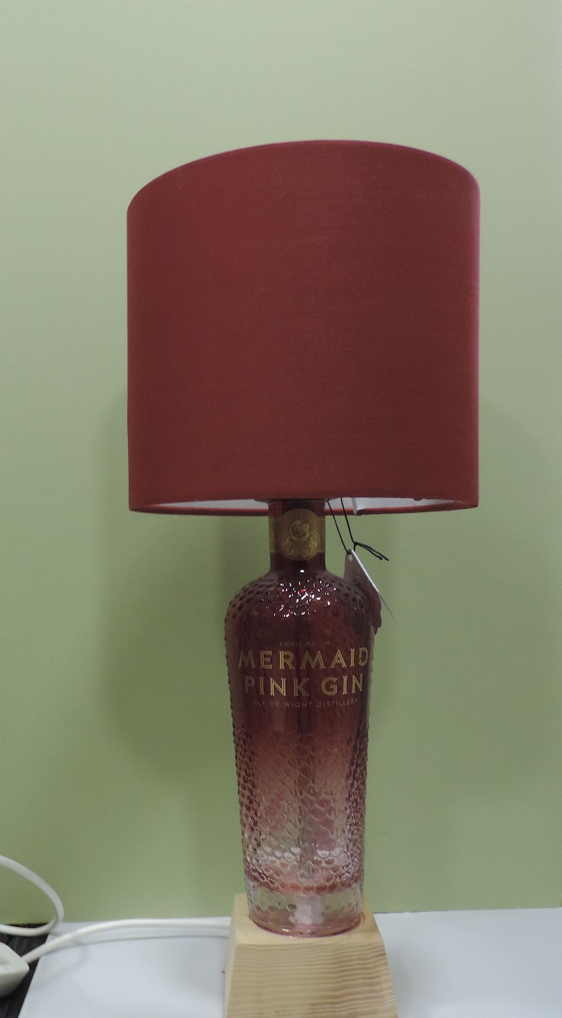 Mermaid Gin Bottle Table Lamp Etsy