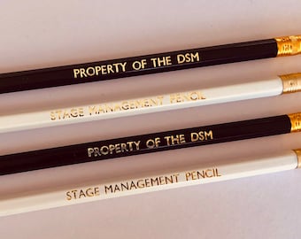Stage Management Pencils - DSM, ASM, CSM Set of 4