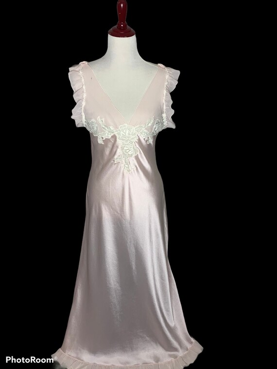 Vintage Rare Christian Dior Rose Fluid Satin Night