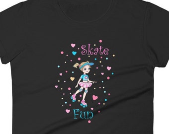 Camiseta de skate fun roller skating / Skate Lover Regalo / 80's Skate Shirt / Camiseta de manga corta para mujer