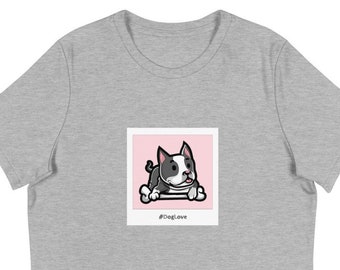 Dog Love, #Doglove, Sweet Pit Bull Terrier Dog Shirt, Women's Relaxed T-Shirt