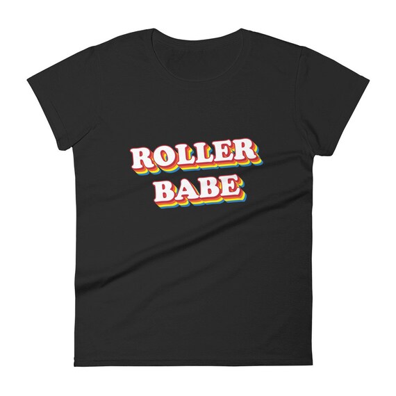 Roller Babe Vintage Vibe Tee | Roller Skating Gift | Rollerblade Lover | Skateboard Retro Beach Vibe T-shirt | Women's short sleeve t-shirt