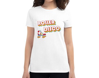 Roller Disco Camiseta / Vintage Vibe Skate Camiseta / Retro Patinaje Regalo para su / 70's Ropa / Camiseta de manga corta para mujer