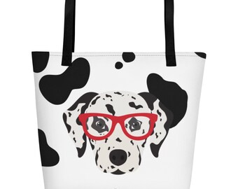 Dalmatian Lover Gift / Dog Lover / Spotted Dog / Fun Sweet Beach Bag / Large Carry Bag / Large Tote
