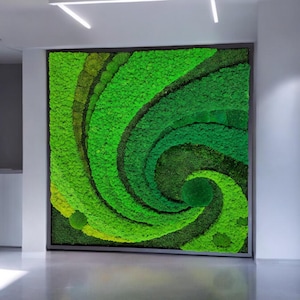 Moss Wall Art – Preserved Moss Frame – Natural Moss Art – Green Wall Decor – Nature Room Decoration