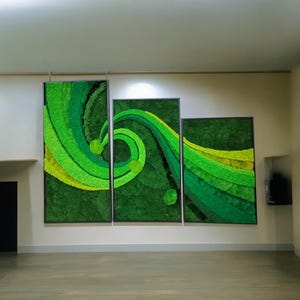 Moss Wall Art – Preserved Moss Frame – Natural Moss Art – Green Wall Decor – Nature Room Decoration