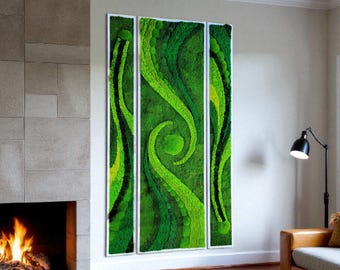 Preserved Moss Wall Art: Framed Nature Room Decor