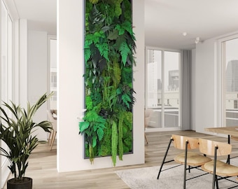Preserved Moss Wall Art: Modern Green Nature Decor