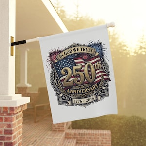250-årsjubileum amerikansk flagga trädgårds- och husbanner