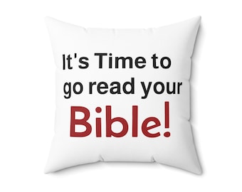 Inspirational Christian Throw Pillow: Bible Verse Home Decor