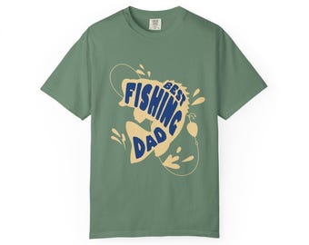 Comfort Colors T-shirt vissen papa, vaderdagcadeau