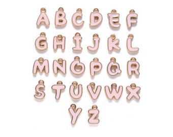 Enamel Alphabet Letter Charm Set | Alphabet Charms | Letter Charms | Set of 26 Charms