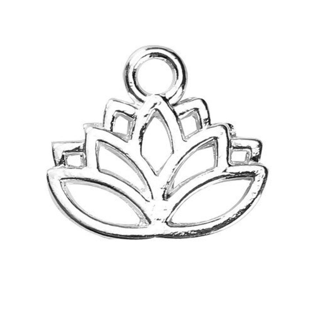 Lotus Flower Charm Flower Charms Symbol Charms Bulk Etsy