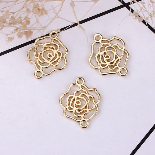 Wholesale SUNNYCLUE 1 Box 40Pcs 2 Style Rose Charms Bulk 3D Rose Charm Flower  Charms for Jewelry Making Red Flower Charm Tree of Life Necklace Bracelet  Earrings Supplies Valentine's Day Craft Gift