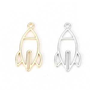 Rocket Ship Charm | Space Charms | Galaxy Charms | 5 Charms | 10 Charms | 20 Charms