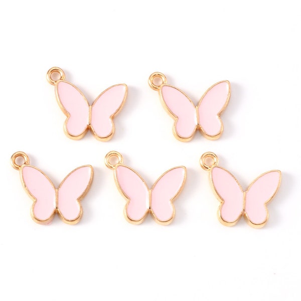 Small Enamel Butterfly Charm | Spring Charms | Butterfly Charms | Bulk Charms | Set of 5 Charms | Set of 10 Charms | Set of 20 Charms