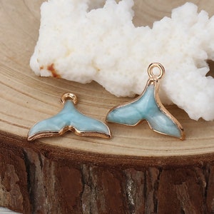 Enamel Whale Tail Charm | Whale Tail Charms | Enamel Charms | Bulk Charms | Set of 5 Charms | Set of 10 Charms | Set of 20 Charms