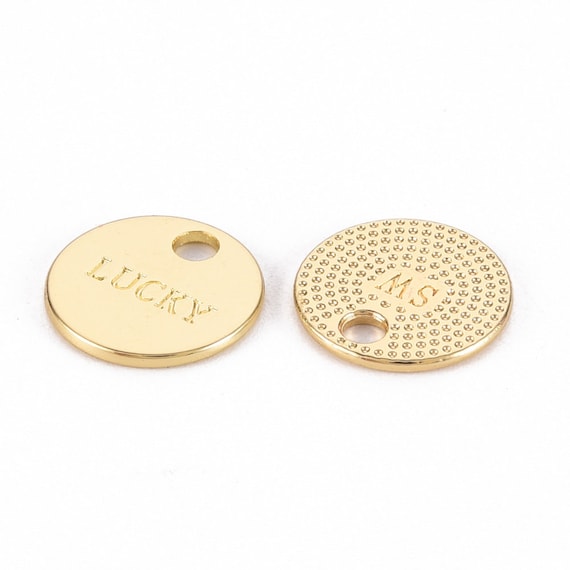 Gold Lucky Coin Charm St. Patrick s Day Charms Word phrase Charms Bulk Charms Set of 5 Charms Set of 10 Charms Set of 20 Charms Etsy Ireland