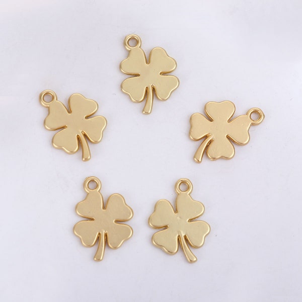 Solid 4-Leaf Clover Charm | St. Patrick's Day Charms | Bulk Charms | Set of 5 Charms | Set of 10 Charms | Set of 20 Charms