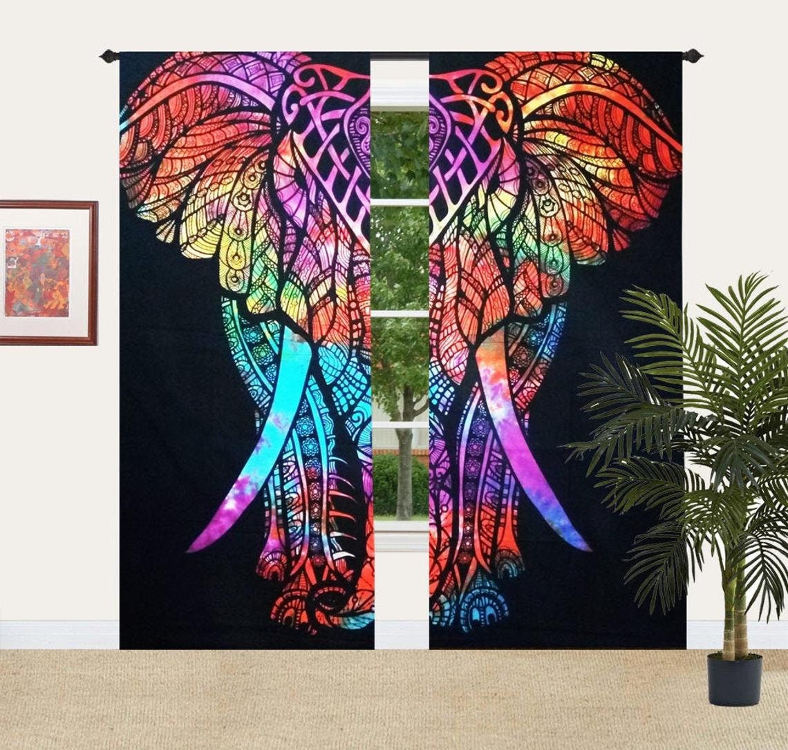 Hippie Curtains Boho Curtains Door Curtains 100Cotton Etsy
