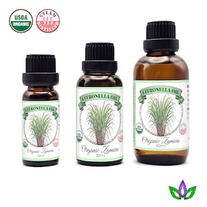 Organic Citronella Essential Oil – Steam Distilled | 100% Pure & Natural | 15ml - 60ml
