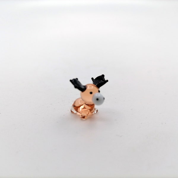 Figurine mini-wapiti de verre / Collection Elk / Statue de wapiti de verre / Figurine d’animal de verre / Veau miniature en miniature