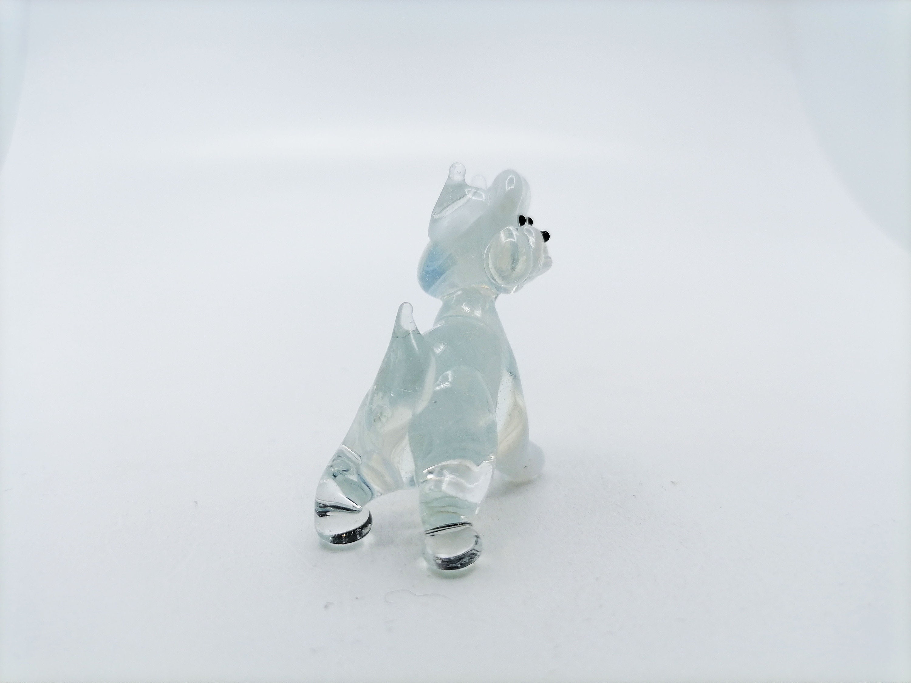 Glass dog figurine / Dog collection / Glass dog statue / Glass Etsy