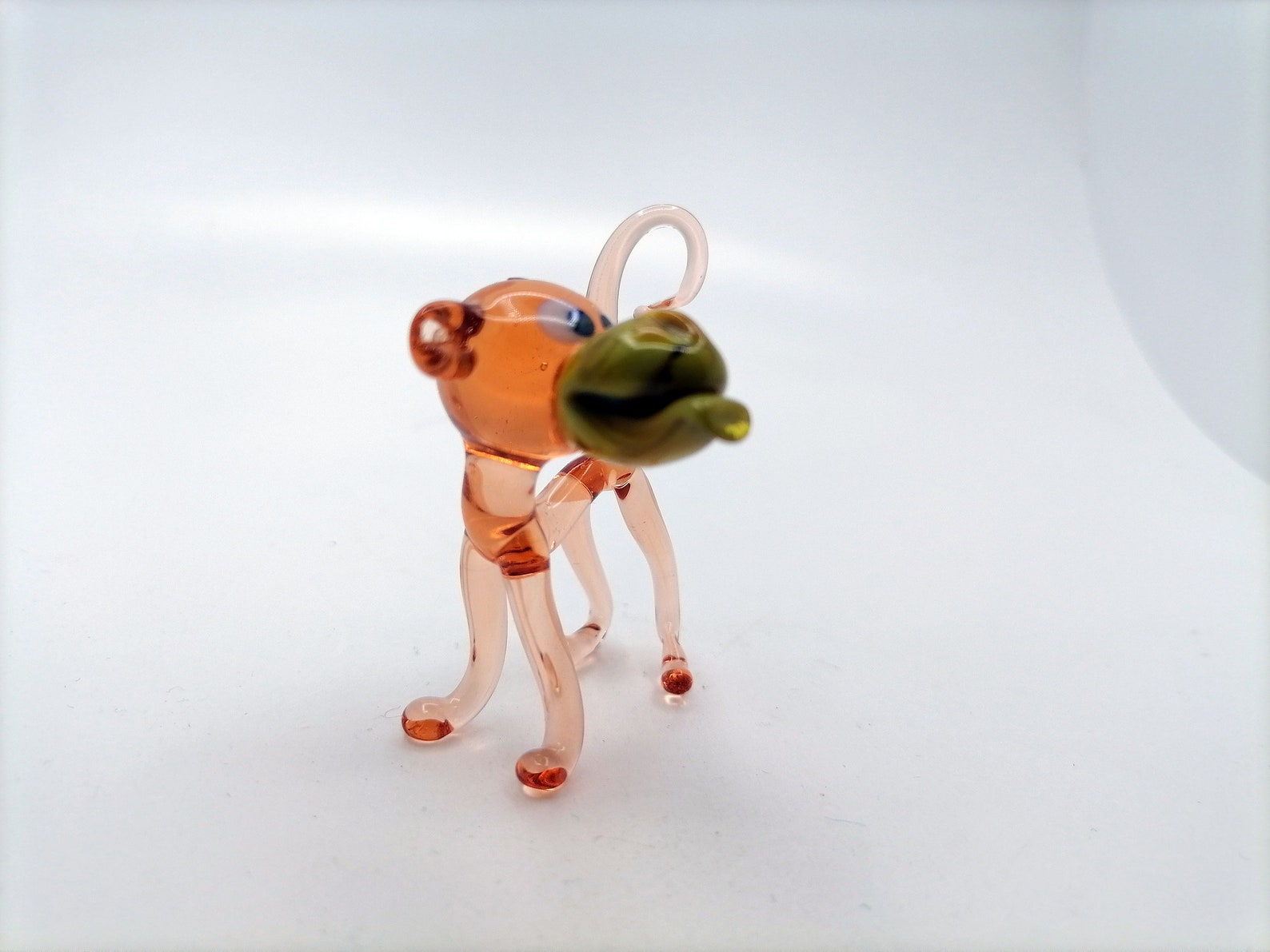 Glass Monkey Figurine / Monkey Collection / Glass Monkey Etsy