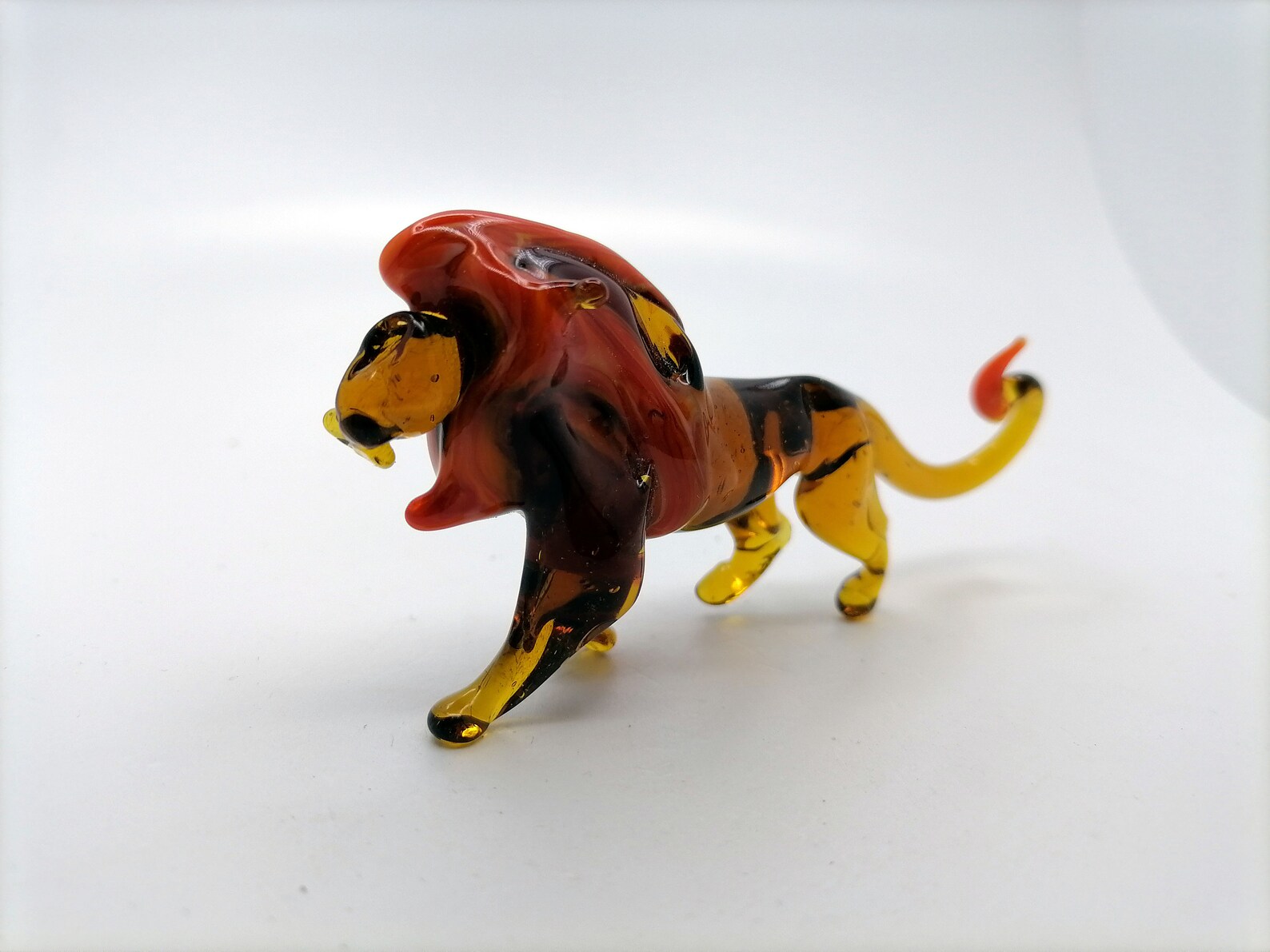 Glass Lion Figurine / Lion Collection / Glass Lion Statue / Etsy
