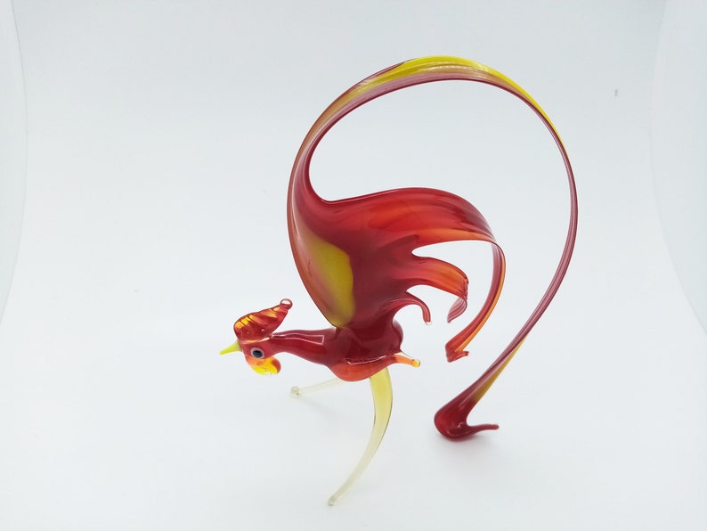 Glass rooster figurine Cock collection Glass rooster statue Glass animal figurine Miniature rooster
