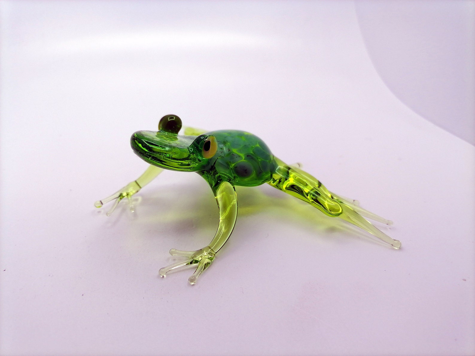 Glass frog figurine / Frog collection / Glass frog statue / Etsy