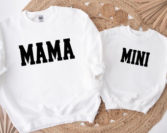Matching Mama and Mini Sweatshirts: Mother Daughter Gift