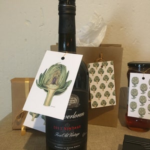 Etiquetas de regalo de alcachofa