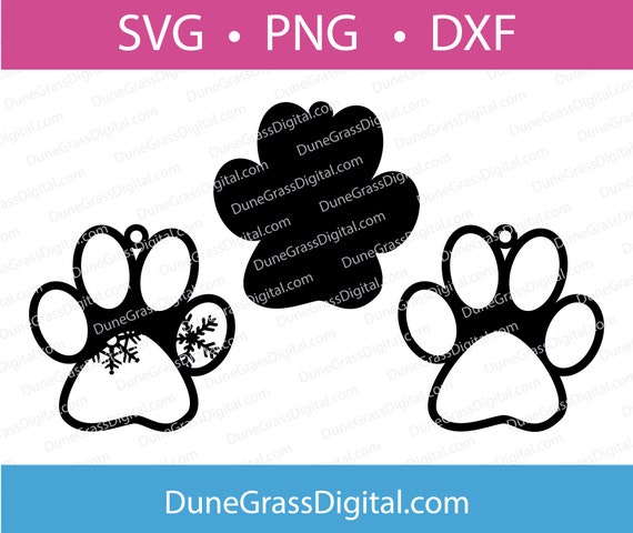 Download Paw Print Ornament Svg Christmas Ornament Dog Cat Pet Etsy