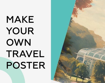 Custom Travel Digital Poster - Personalized Destination Artwork | Unique Gift for Travelers | Make Your Own Memory Print